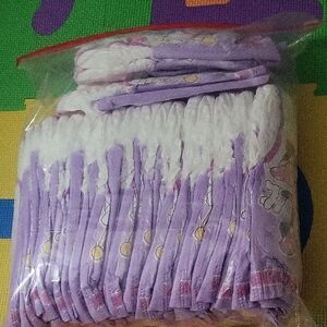 PACKAGE 27- Purple and White Baby Diapers -4T-5T